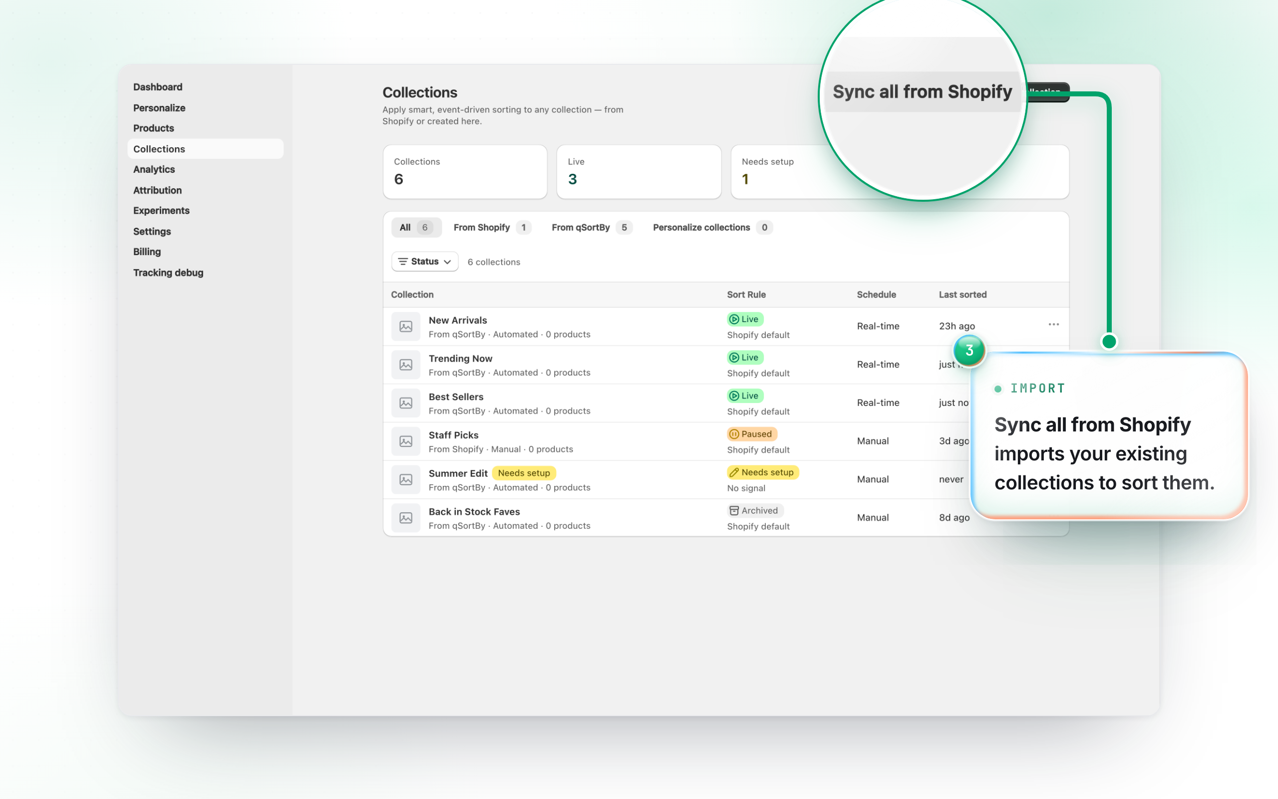 Import Shopify collections
